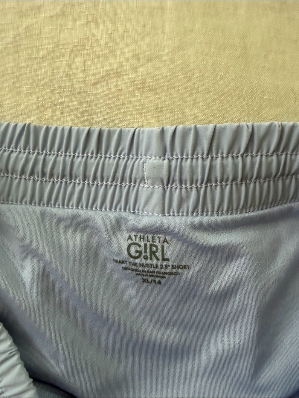 Athleta Light Purple Women's Athletic Shorts with Zipper Pocket - Picture 2 of 3